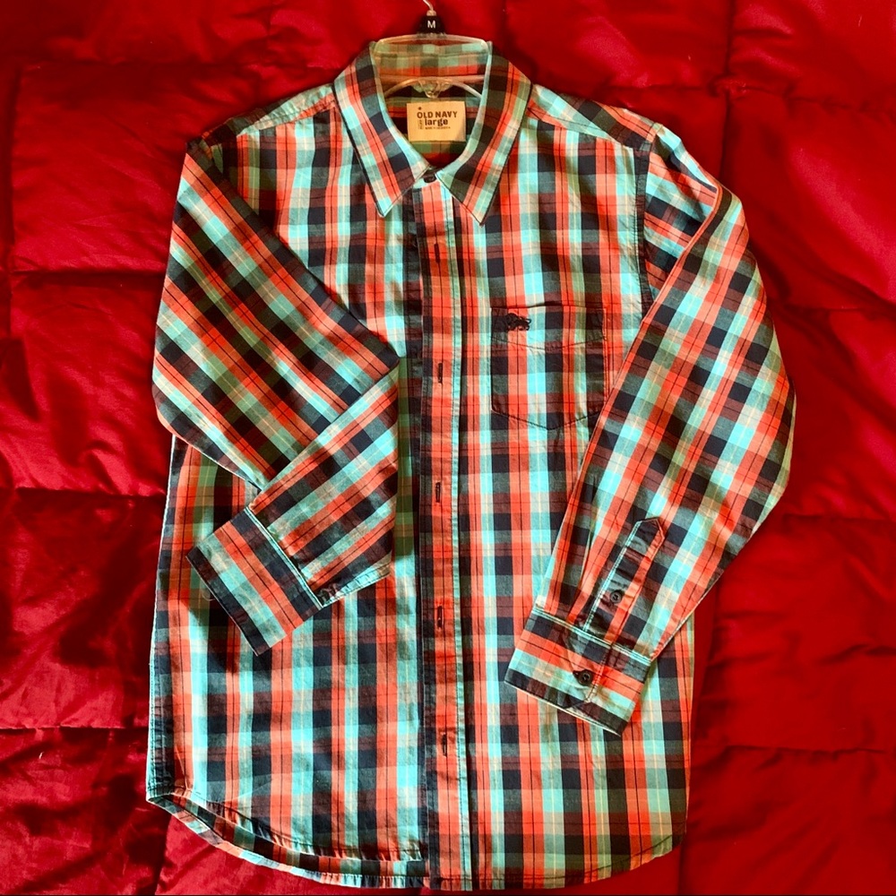 Boys large button down dress shirt.